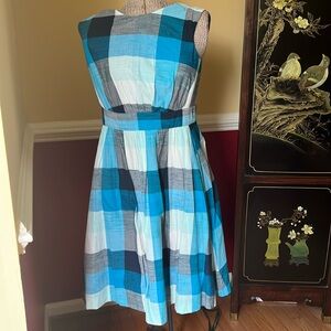 Small Emily and Fin Lucy Dress in Blue Plaid